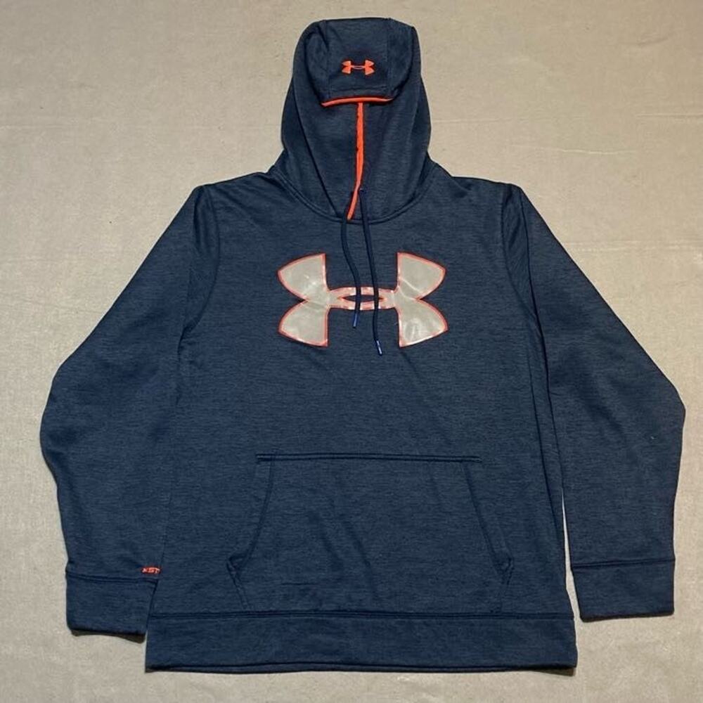 Under Armour Hoodie Men's Large Cold Gear Storm 1 Blue Vibrant